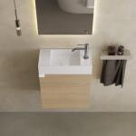 MARMY CODE 46x22x50 JOBBOS függ. alsószekrény, 1 ajtó, light oak (mosdó nélkül) (20 11 01 05 12 67)