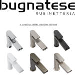 Bugnatese 4665EGF Bugnatese Millenovecinquanta Fal alatti mosdócsaptelep 22 cm kifolyóval grafit fekete színben KÜLSŐ RÉSZ