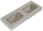 AREZZO design design MABEL DUO öntöttmárvány falra szerelhető dupla mosdó 120 cm, matt beige - AR-168891 (AR-168891)