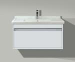 Duravit Starck 3 mosdó 85 cm 304800000 +alsószekrény egy fiókos fehér KT6664 szettben