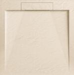 AREZZO design design STONE pala hatású öntött márvány zuhanytálca, 90x90 cm-es, beige (2 doboz) - AR-DYT099LBG (AR-DYT099LBG)