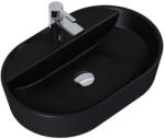 AREZZO design design pultra ültethető mosdó BABETTE 62X42 matt fekete - AR-145101 (AR-145101)