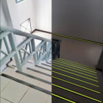  Ragasztószalag - csúszásmentes - 5 m x 50 mm - foszforeszkáló / fekete (G11088C)