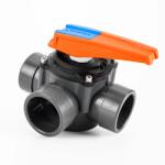 Cepex PVC-U 3-utas csap, tok/tok/tok - D50/D63 (15765)