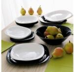 Luminarc CARINE üveg fekete-fehér 19 részes étkészlet Luminarc