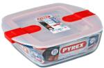 Pyrex COOK&HEAT szögl. sütőtál+műa. tető 20x17x6 cm 1l