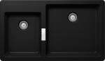 SCHOCK Signus N-175 Puro/mélyfekete Cristadur gránit mosogatótálca