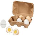 Goki 51511 tépőzáras fa tojás szett tartóban (51511)