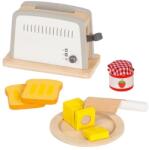Goki 51507 fehér fa játék kenyérpirító szett (51507)
