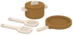 FLEXA Pasztell fa edénykészlet mustár és natúr fa színű (88-17102-110)