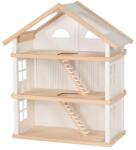 Goki 51491 fehér fa emeletes babaház három szintes (51491)