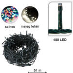 Timeless Tools 480 LED-es karácsonyi fényfüzér, 8 mozgó beállítással - meleg fehér