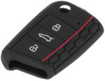  VW gumi autókulcs tok - fekete -W14475BK