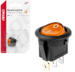 AMIO kétállású kerek kapcsoló - sárga - 12V/24V