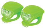 DRESCO kerékpár lámpa szett - lime