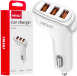 AMiO szivargyújtós autós töltő - 3x USB-A 3.1A - 12/24V
