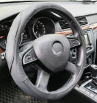  Műbőr kormányvédő - 38cm - fekete - extracar - 3 590 Ft