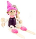  Rugós figura (síelő manó, lila)