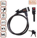 Black & Decker Black&Decker kábelzár kerékpárhoz - 90cm