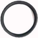  Műbőr kormányvédő - 36-38cm - fekete - KV-HB23825