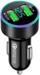  Autós töltő + voltmérő - 2USB - Quick Charge 3.0 - 12-24V