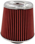 MAXSPEED sport levegőszűrő - króm/piros - 17cm