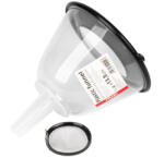 AMIO műanyag tölcsér fedővel és szűrővel - 13, 5cm