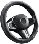  Valódi bőr kormányvédő szellőző lyukacsos pink varrásos mintával - 36-38cm - DW-5505P