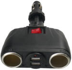 ALL Ride 4-es szivargyújtó elosztó - kapcsolható/dönthető - 12/24V