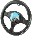 ALLRIDE All Ride műbőr kormányvédő - fekete/ezüst hullám minta - 37-39cm