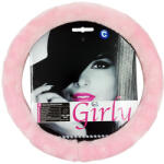  Kormányvédő szőrös - rózsaszín - 37-39cm