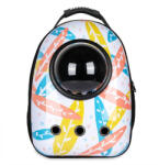 Timeless Tools Kisállat hordozó hátizsák - fehér faleveles