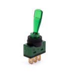 AE Világító billenőkapcsoló - zöld- 12V 20A