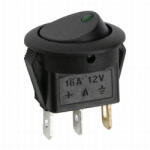  Billenő kapcsoló - zöld - 16A-12V