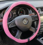  Univerzális műbőr kormányvédő - 38cm - pink - 2397P