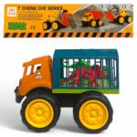  Teherautó, dínószállító, szabadonfutó + 2 dínó, 2 szín, 29x21 cm zacsk