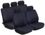 ANMA - 9 részes univerzális üléshuzat szett - fekete színű kék csíkkal