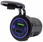  Beépíthető töltő/aljzat - 12/24V