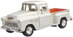 MOTORMAX 1955 Chevy 3100 Stepside Fém Kisautó (1: 24)- Fehér