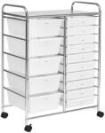 Timeless Tools Gurulós tárolókocsi 15 fiókos - fehér