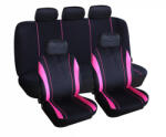 ANMA - 9 részes univerzális üléshuzat szett - fekete színű, rózsaszín csíkokkal