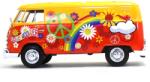 MOTORMAX Volkswagen T1 Delivery Van Flower Power Fém Kisautó (1: 24 )-17 cm