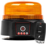 AMIO Ledes, akkumulátoros sárga tetővillogó távirányítóval - 12/24V