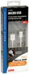 LAMPA microUSB mobil kábel - fehér - 100cm