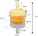  Papír benzinszűrő, mágneses - 55x25 mm - Ø 6mm