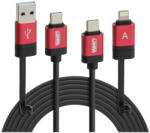 LAMPA Ultimate 6 az 1-ben adatkábel - 100 cm - fekete