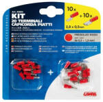 LAMPA kábelvég - piros - 20db-os