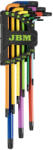 JBM 9 darabos extra hosszú Torx kulcskészlet - színes