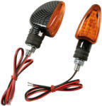 LAMPA Arrow LED motorkerékpáros index - sárga, karbon - párban