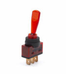 AE Világító billenőkapcsoló - piros - 12V 20A